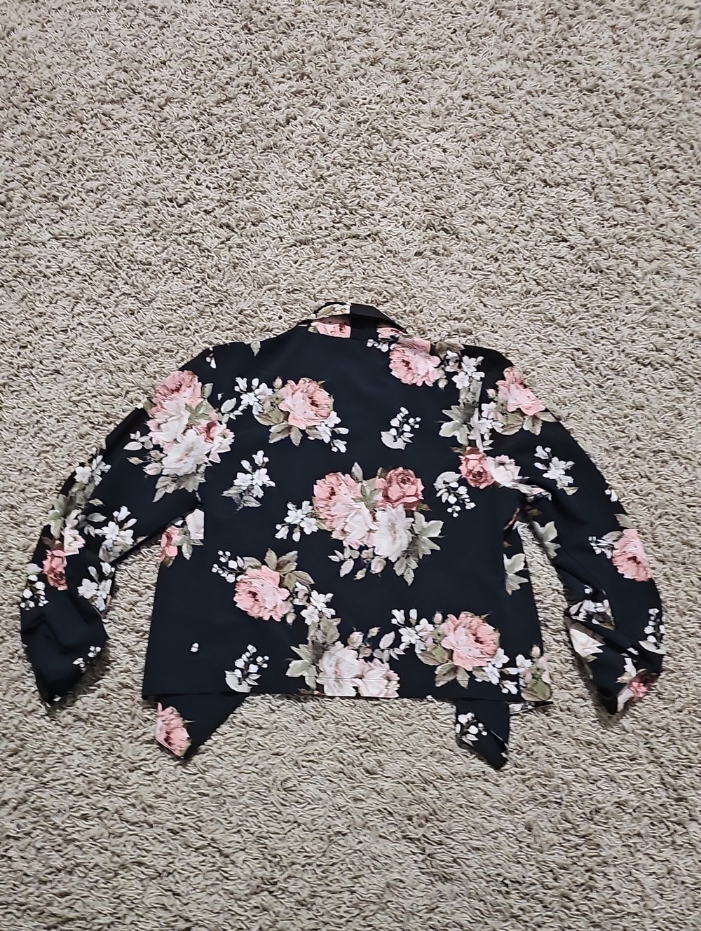 Love Tree Blazer Impromptu Interview Lightweight Floral Medium Open Jacket - Picture 7 of 7